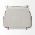 Roy II Brown Wood Frame Arm Chair - Frost Gray Upholstered | Calgary's Furniture Store | Calgary Accent Chairs