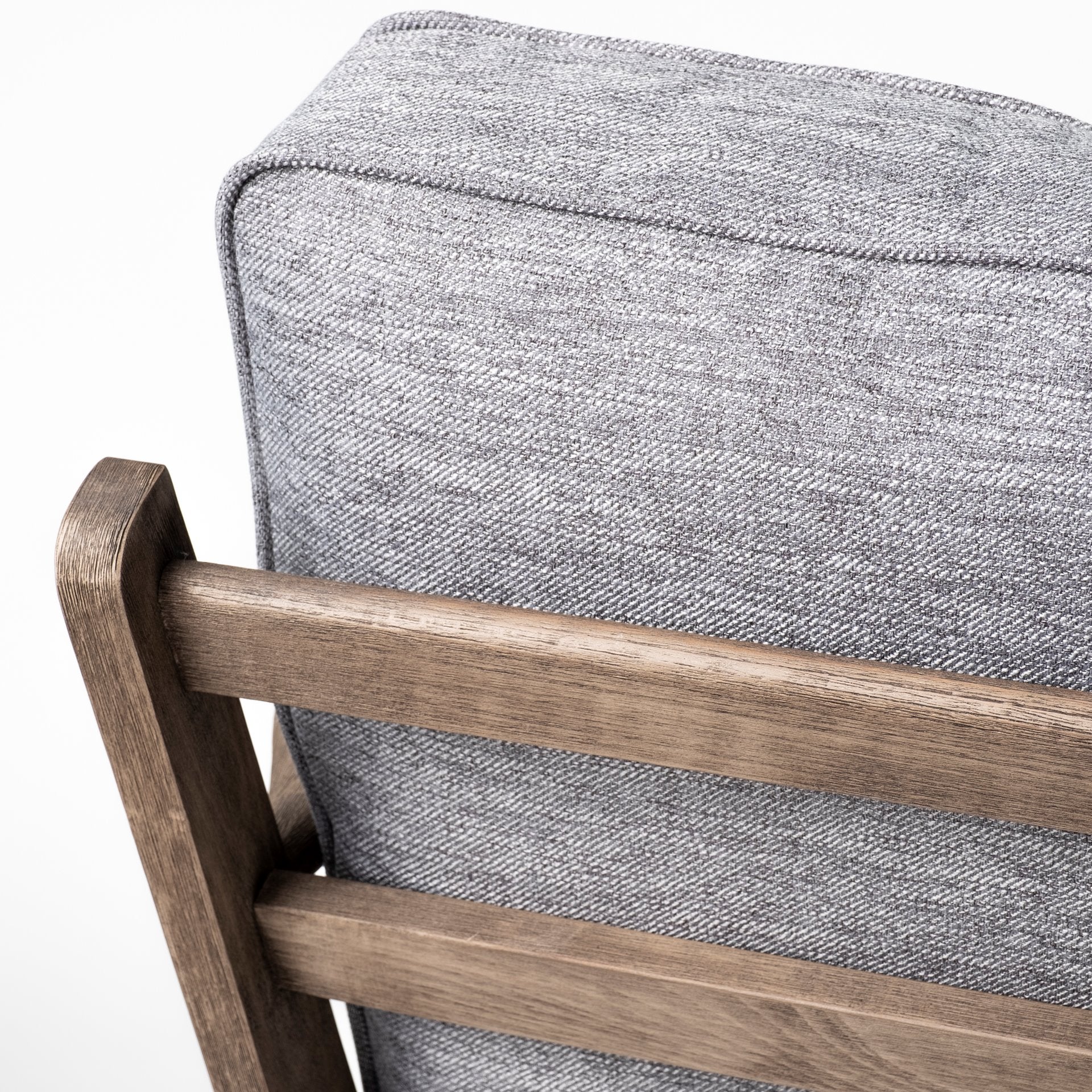 Olympus V Accent Chair - Castlerock Grey Brown Wooden Frame | Calgary Furniture Store