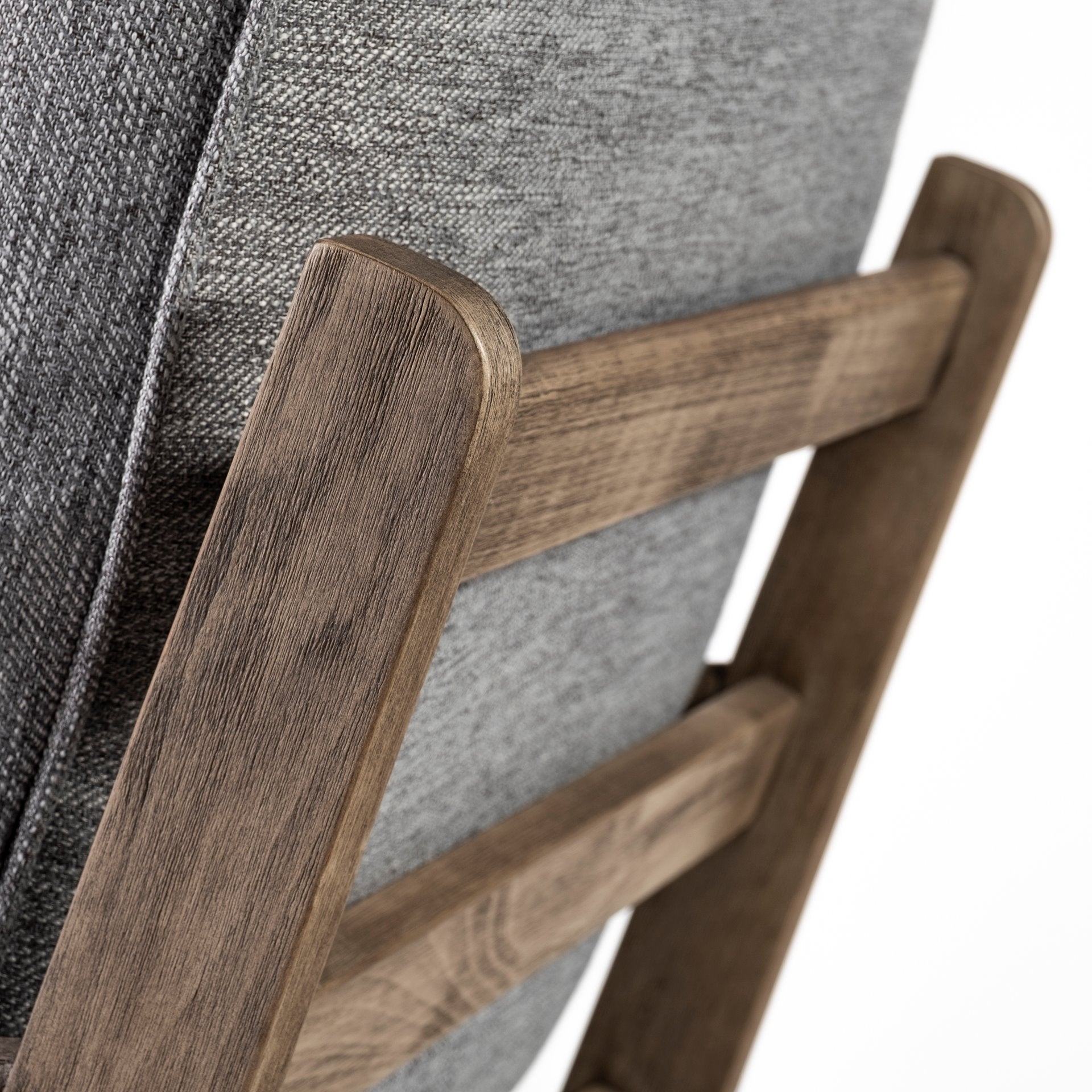 Olympus V Accent Chair - Castlerock Grey Brown Wooden Frame | Calgary Furniture Store