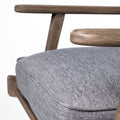 Olympus V Accent Chair - Castlerock Grey Brown Wooden Frame | Calgary Furniture Store