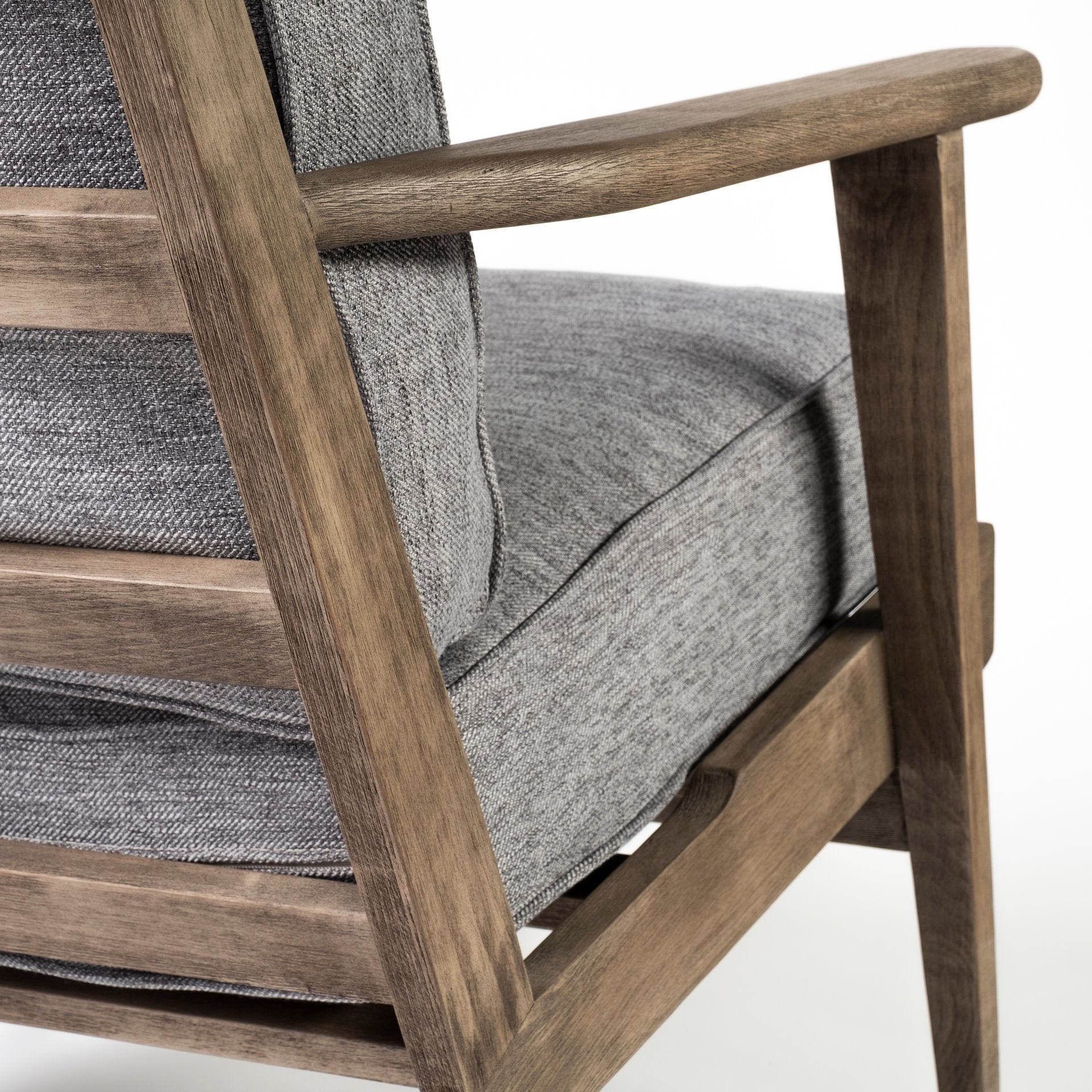 Olympus V Accent Chair - Castlerock Grey Brown Wooden Frame | Calgary Furniture Store