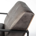 Stamford I Black Genuine Leather Accent Chair - Metal Frame | Calgary's Furniture Store | Calgary Accent Chairs