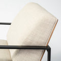 Stamford I  Metal Frame Accent Chair - Beige Fabric | Calgary's Furniture Store | Calgary Accent Chairs