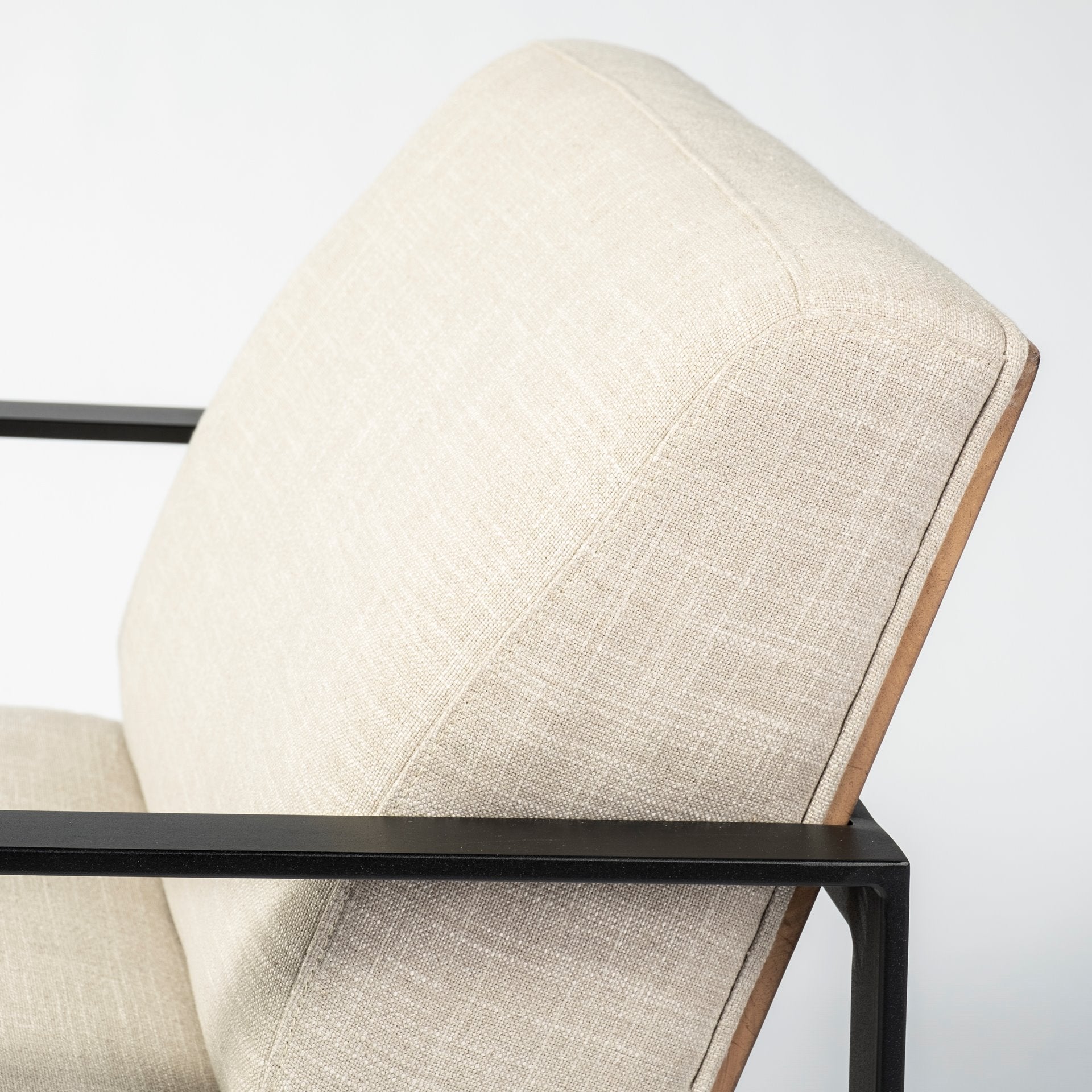 Stamford I  Metal Frame Accent Chair - Beige Fabric | Calgary's Furniture Store | Calgary Accent Chairs
