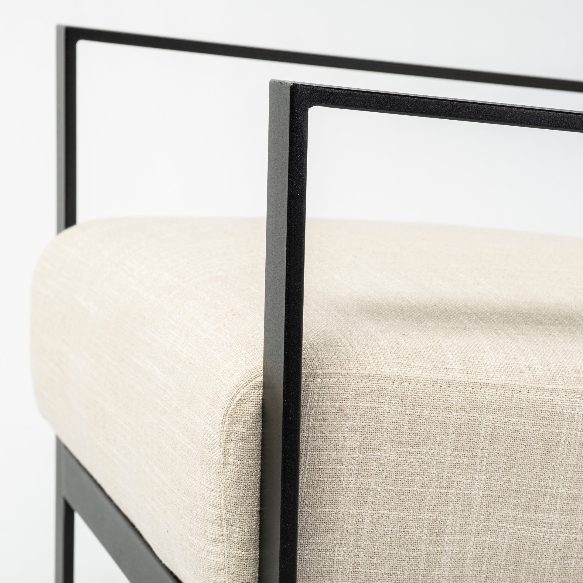 Stamford I  Metal Frame Accent Chair - Beige Fabric | Calgary's Furniture Store | Calgary Accent Chairs