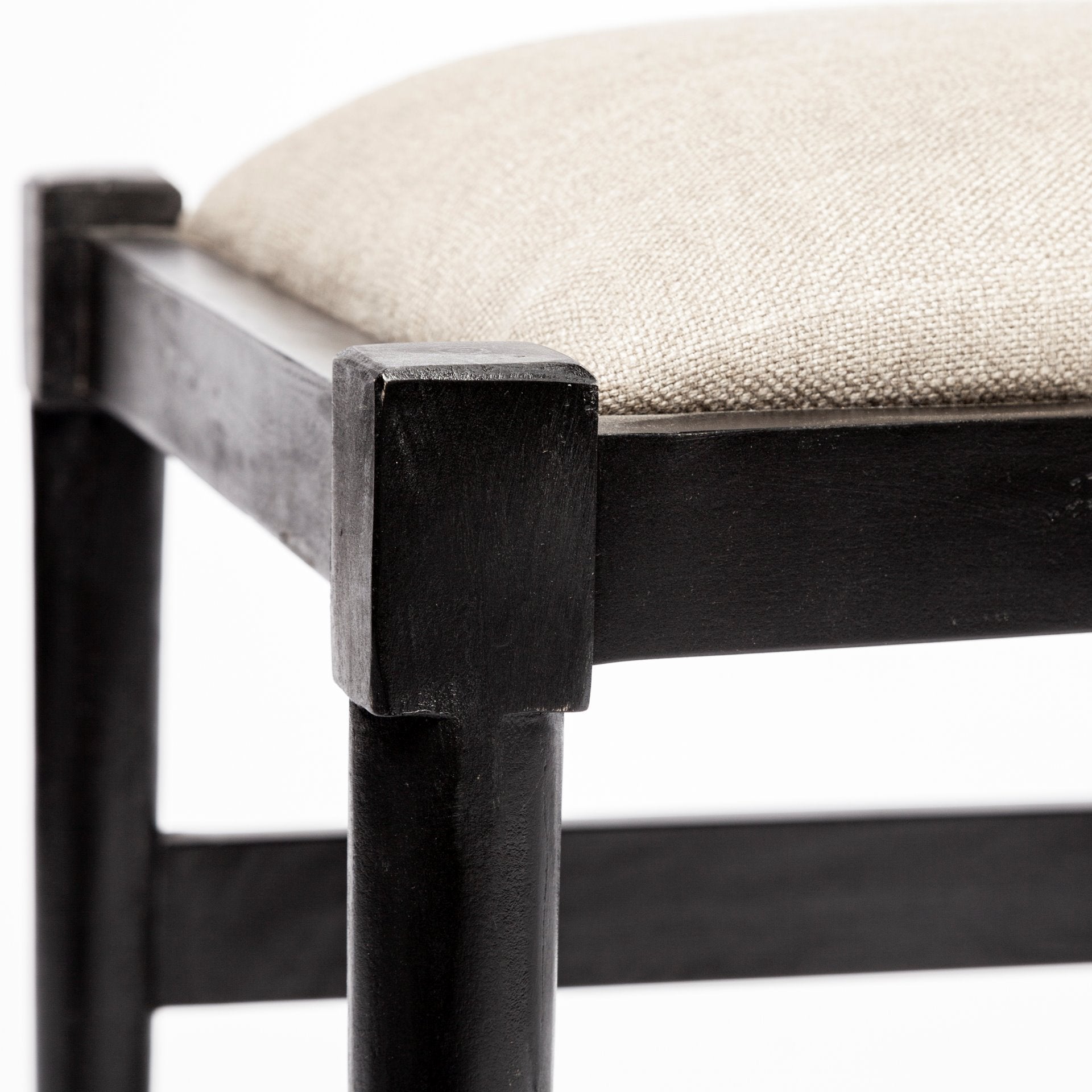 Trixie I Black Wooden Base Linen Seat Dining Chair | Calgary's Furniture Store | Calgary Dining Chairs