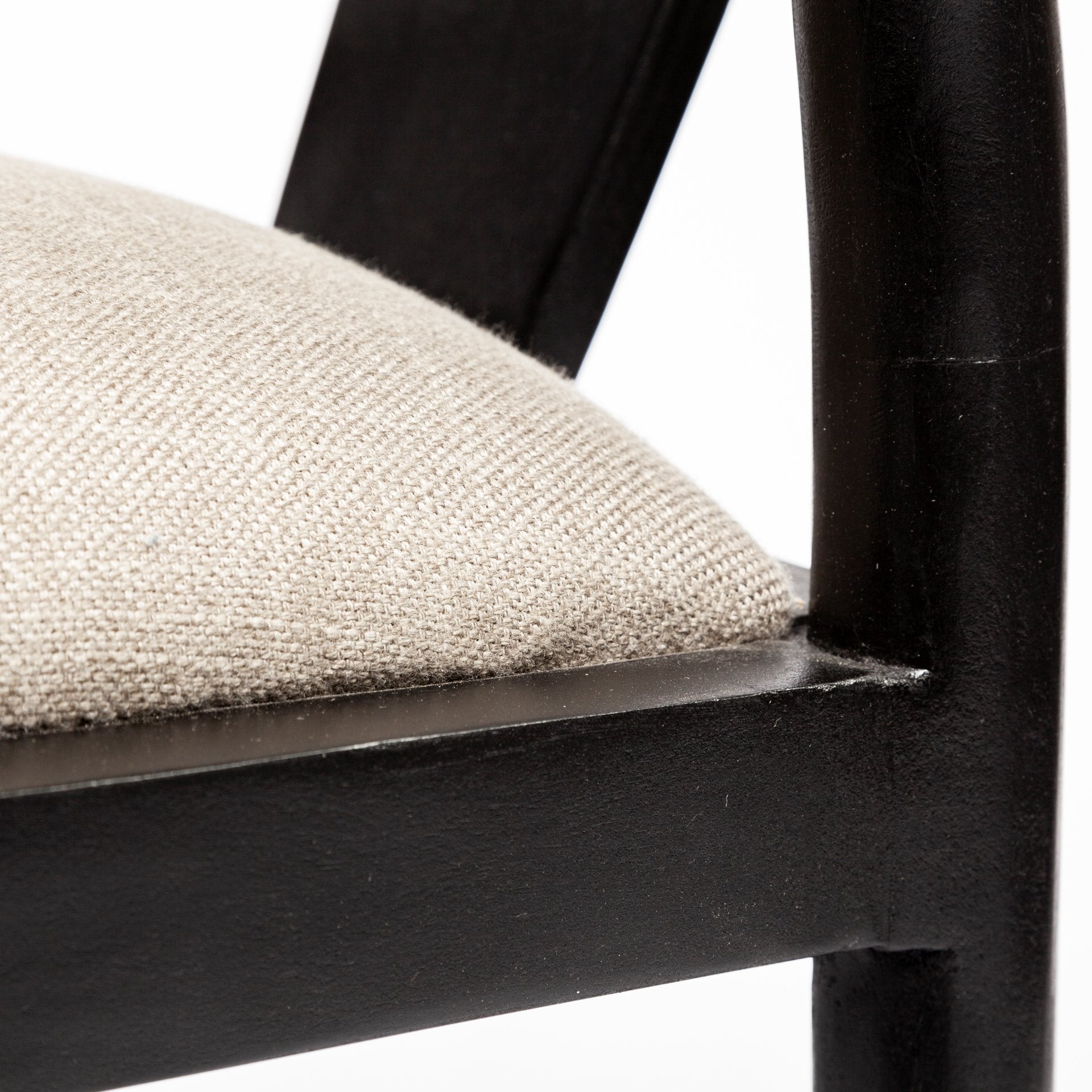 Trixie I Black Wooden Base Linen Seat Dining Chair | Calgary's Furniture Store | Calgary Dining Chairs