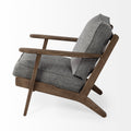 Olympus V Accent Chair - Castlerock Grey Brown Wooden Frame | Calgary Furniture Store