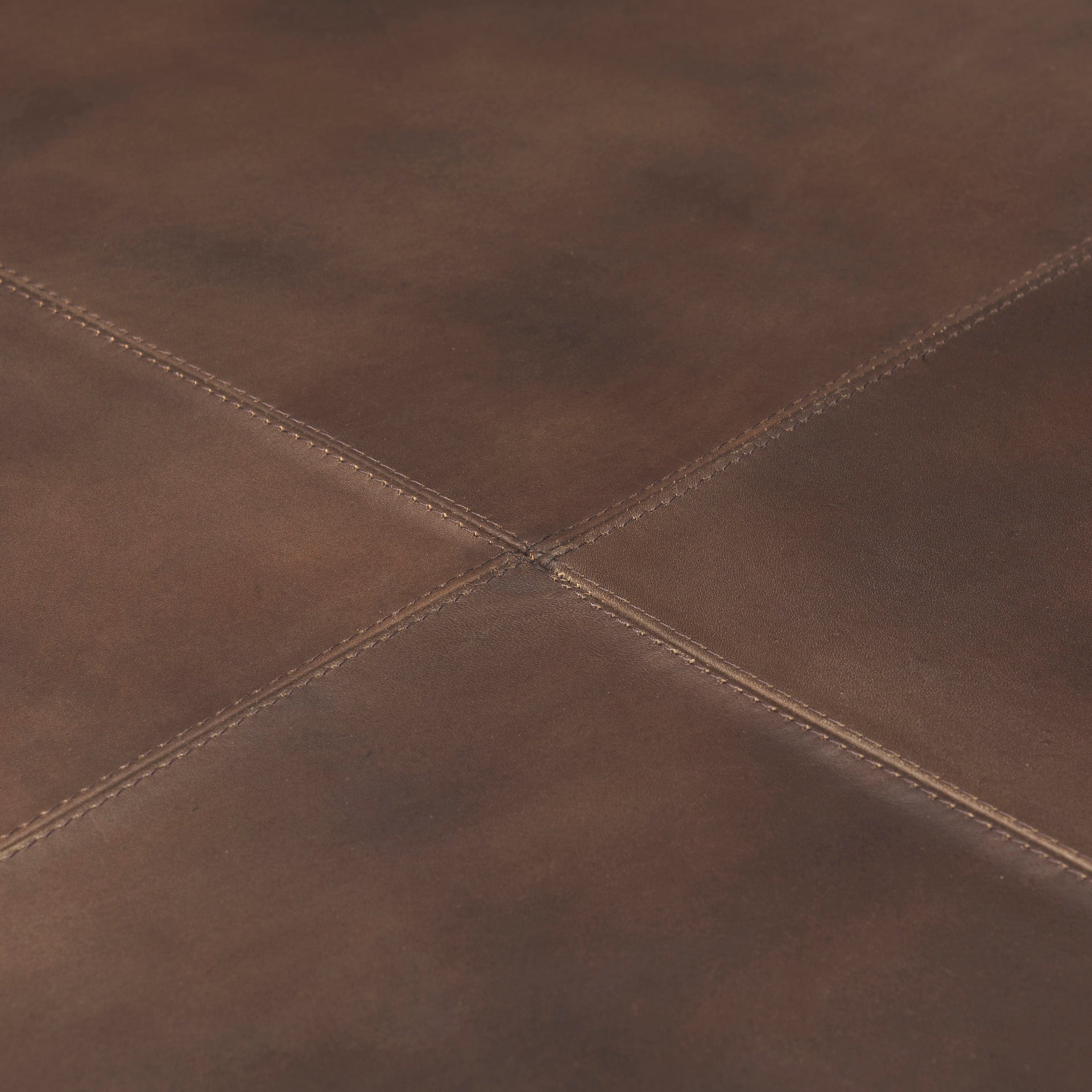 Minara Brown Leather Ottoman | Calgary Furniture Store