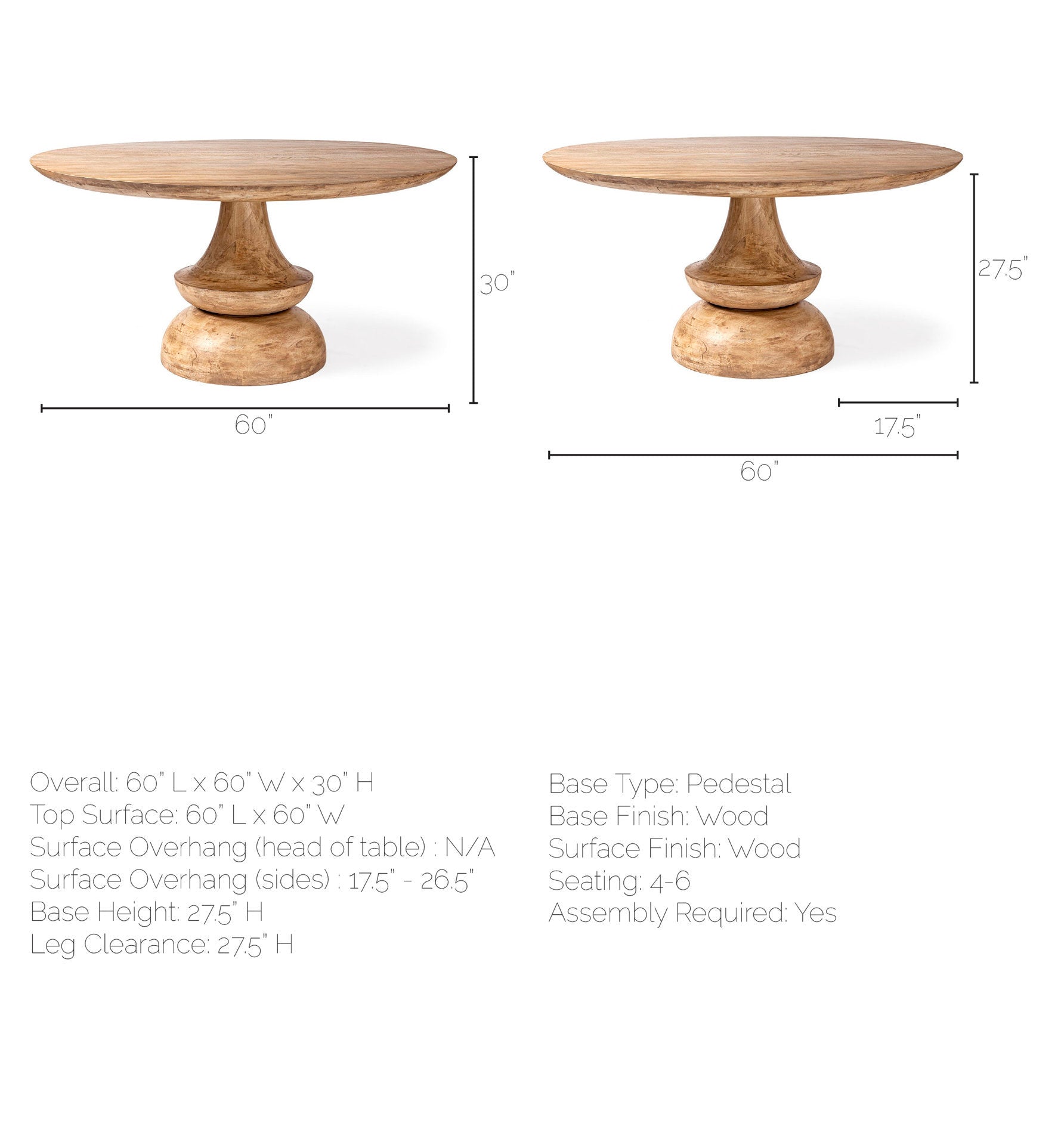 Crossman Blonde Dining Table | Calgary Furniture Store