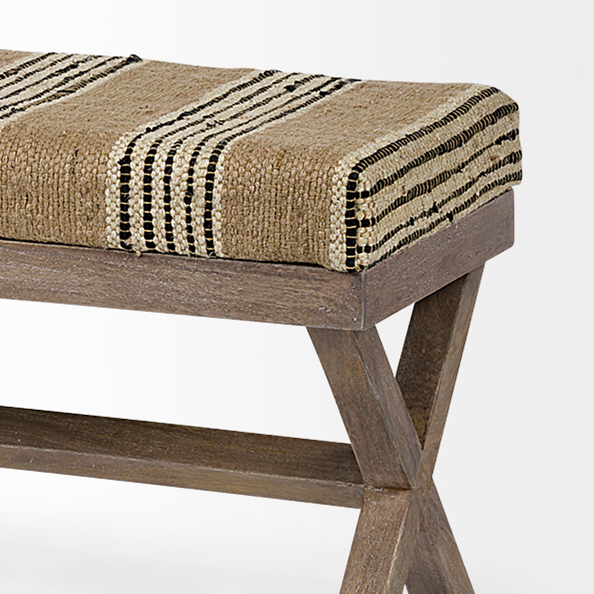 Solis Stripe Accent Bench | Calgary Furniture Store