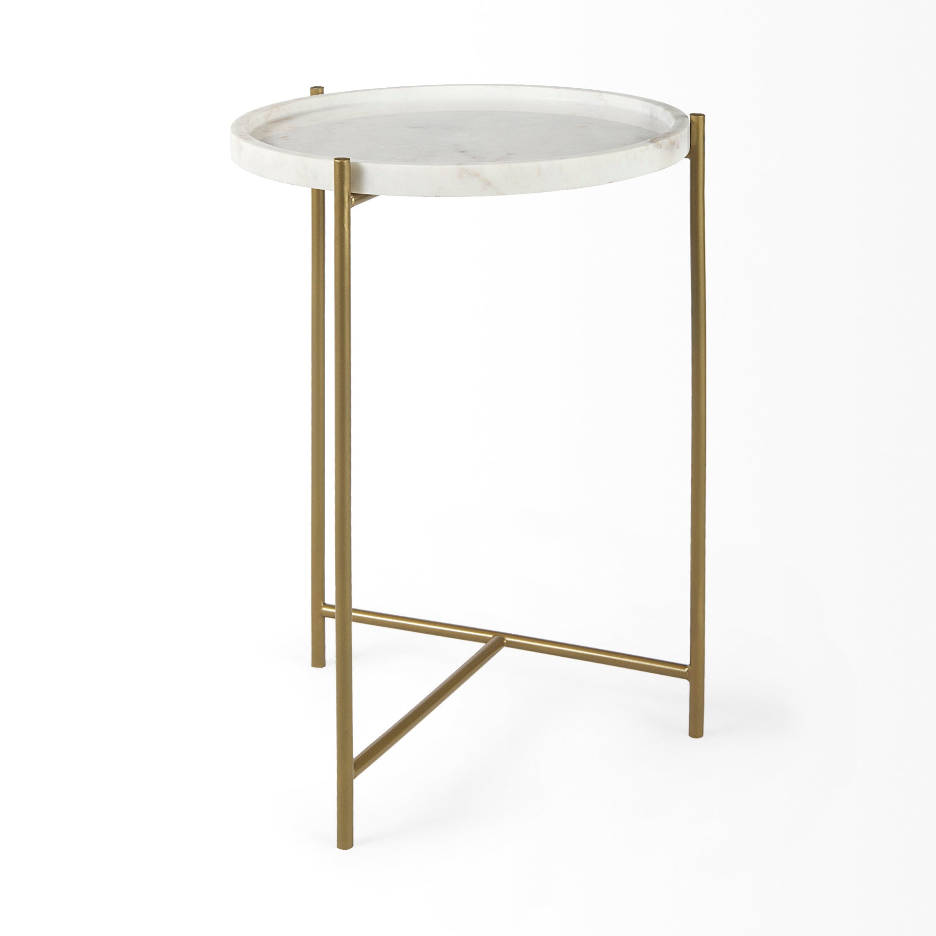 Stella Marble Top Accent Table | Calgary Furniture Store