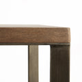 Faye Console Table- Brown Wood | Nickel Metal | Calgary Furniture Store