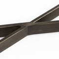 Faye Console Table- Brown Wood | Nickel Metal | Calgary Furniture Store