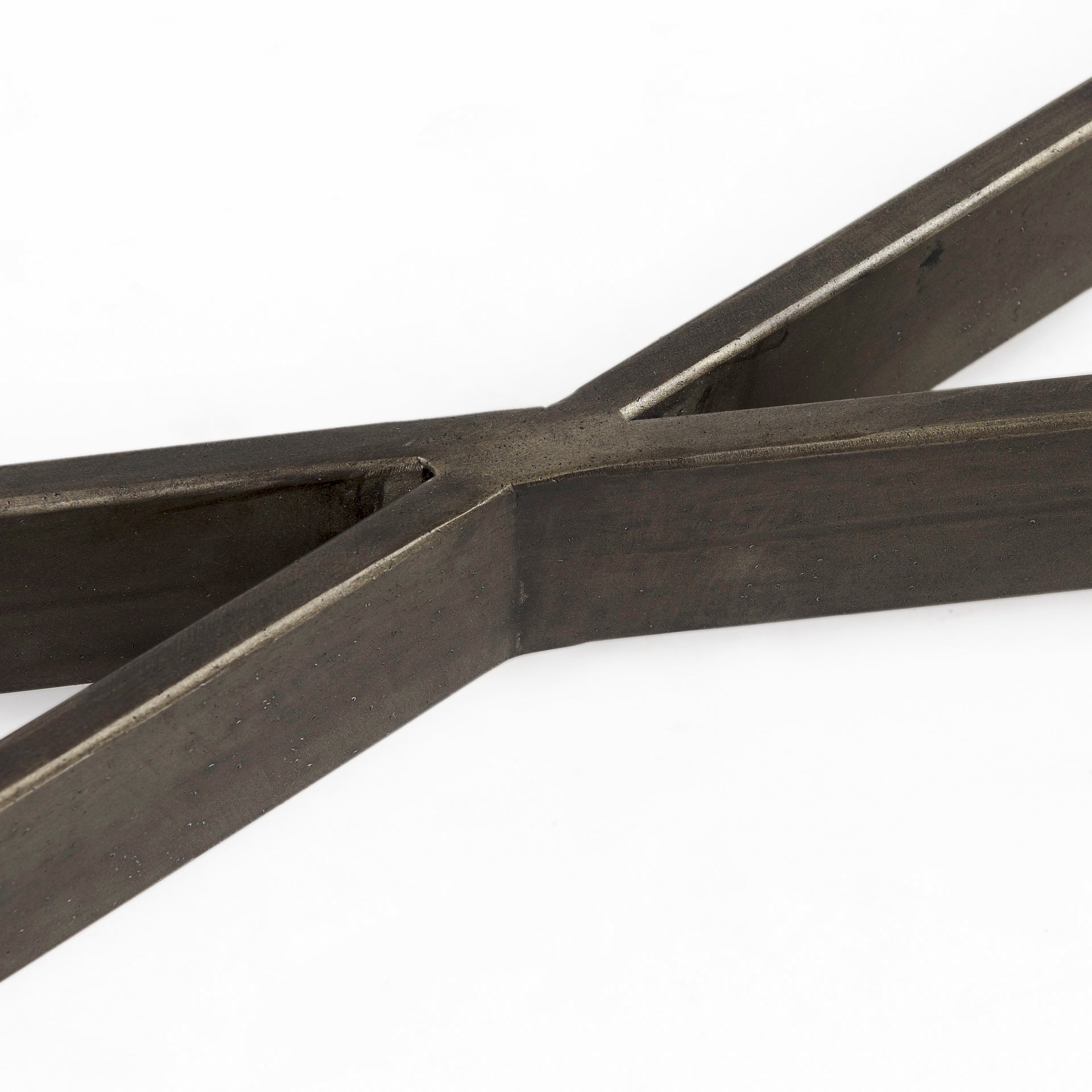 Faye Console Table- Brown Wood | Nickel Metal | Calgary Furniture Store