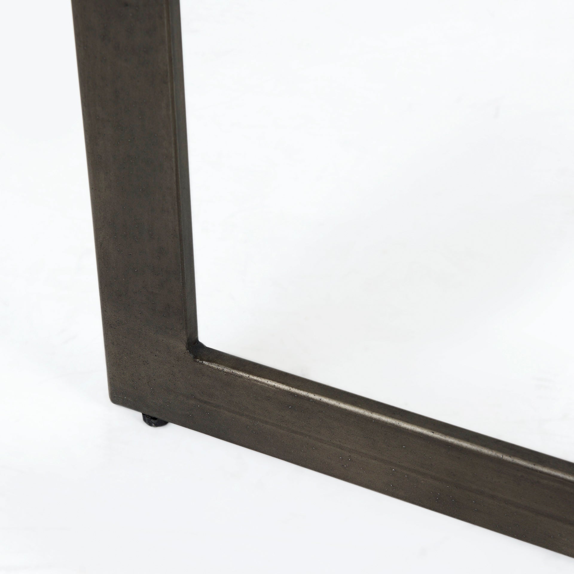 Faye Console Table- Brown Wood | Nickel Metal | Calgary Furniture Store
