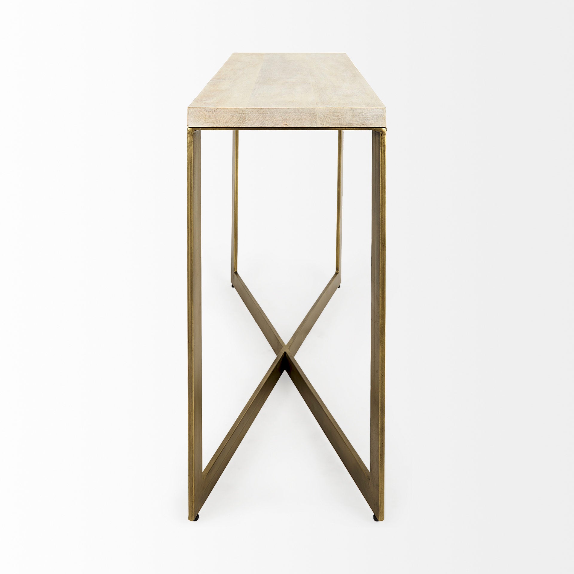 Faye Console Table- Gold Metal | Calgary Furniture Store