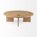 Aida Round Coffee Table - Light Brown | Calgary Furniture Store