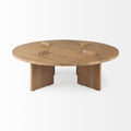 Aida Round Coffee Table - Light Brown | Calgary Furniture Store