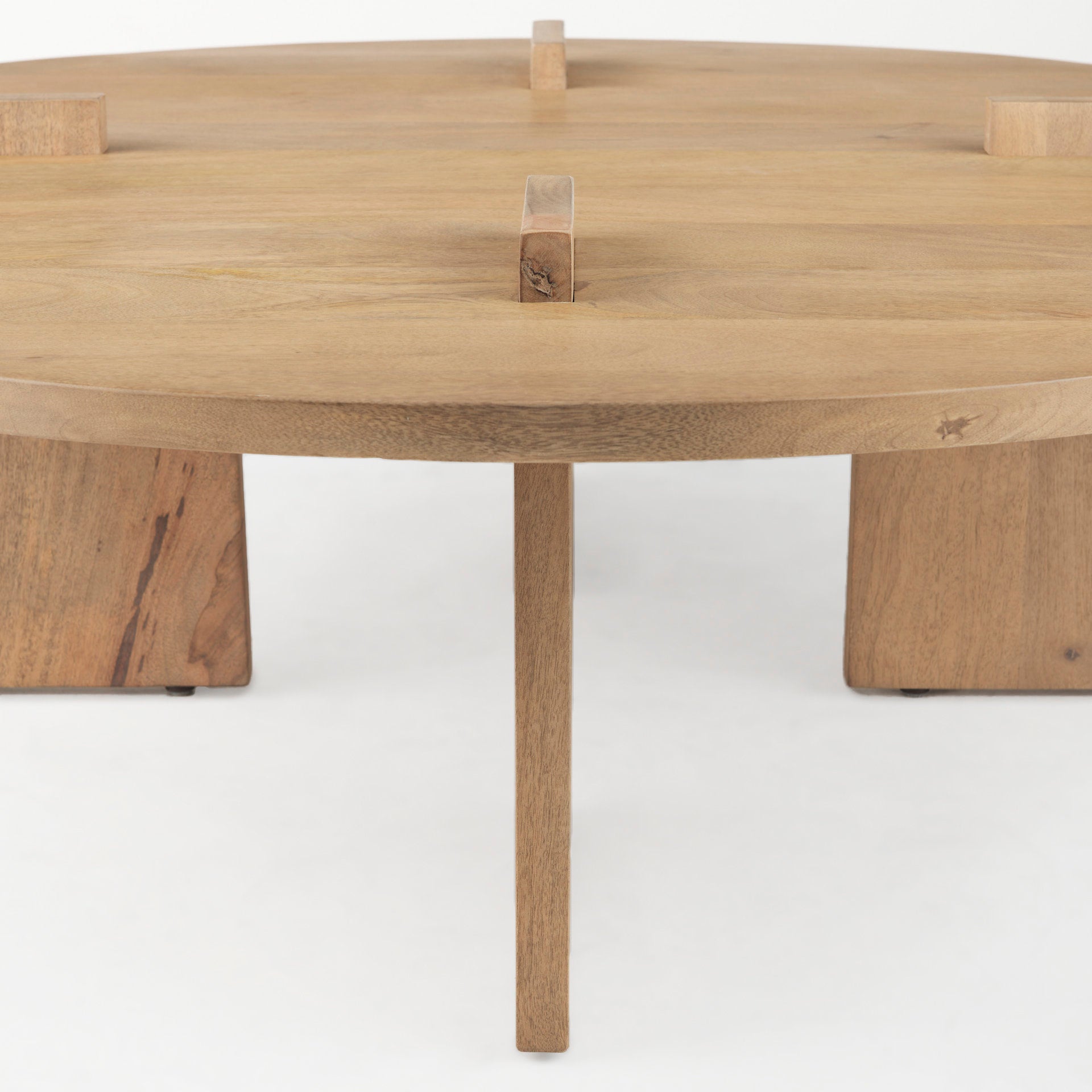 Aida Natural Round Coffee Table - Showhome Furniture