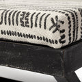 Solis Black And Cream Upholstered Patterned Seat Accent Bench | Calgary's Furniture Store | Calgary Benches