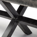 Solis Black And Cream Upholstered Patterned Seat Accent Bench | Calgary's Furniture Store | Calgary Benches