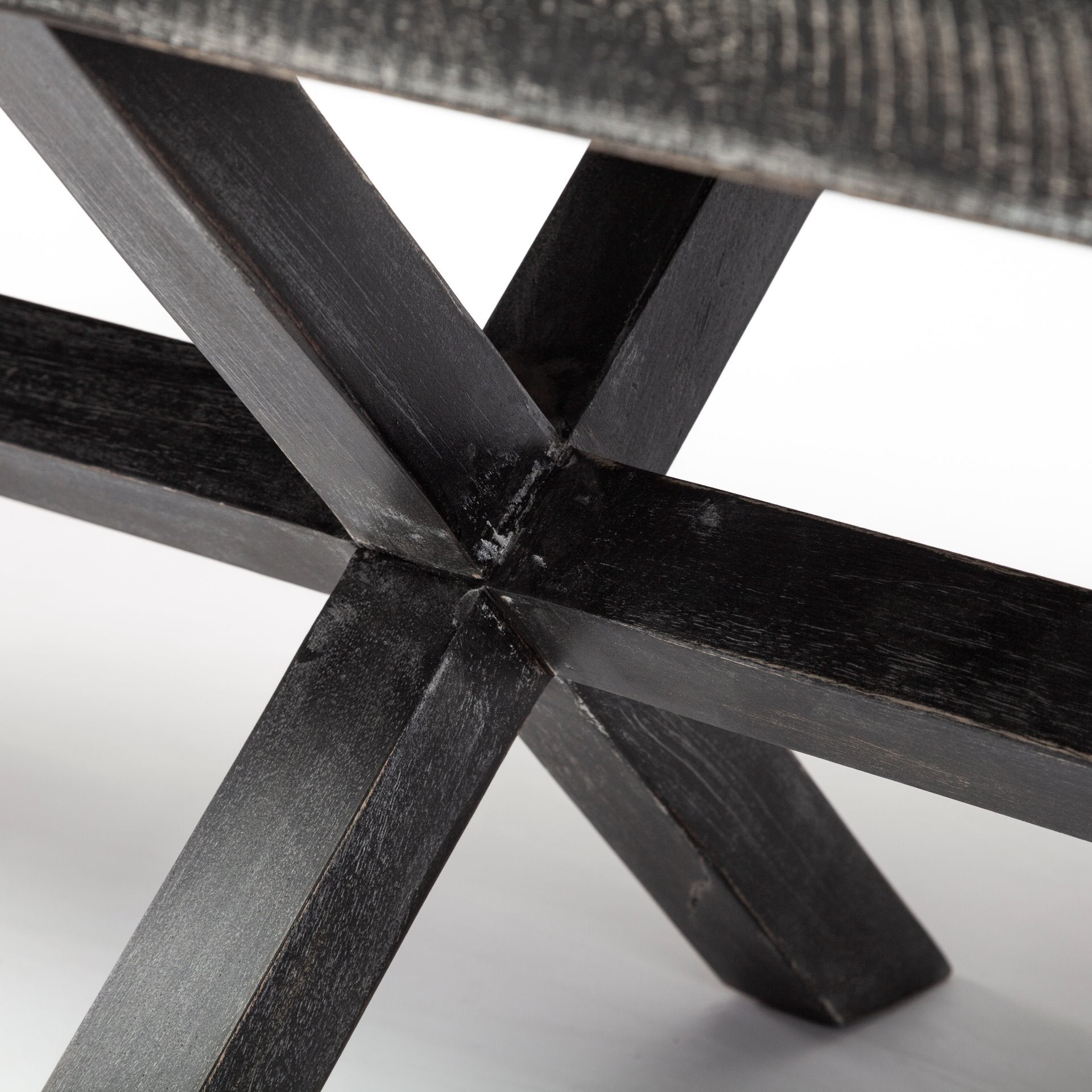 Solis Black And Cream Upholstered Patterned Seat Accent Bench | Calgary's Furniture Store | Calgary Benches