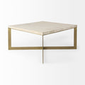 Faye Light Gold Square Coffee Table | Calgary Furniture Store