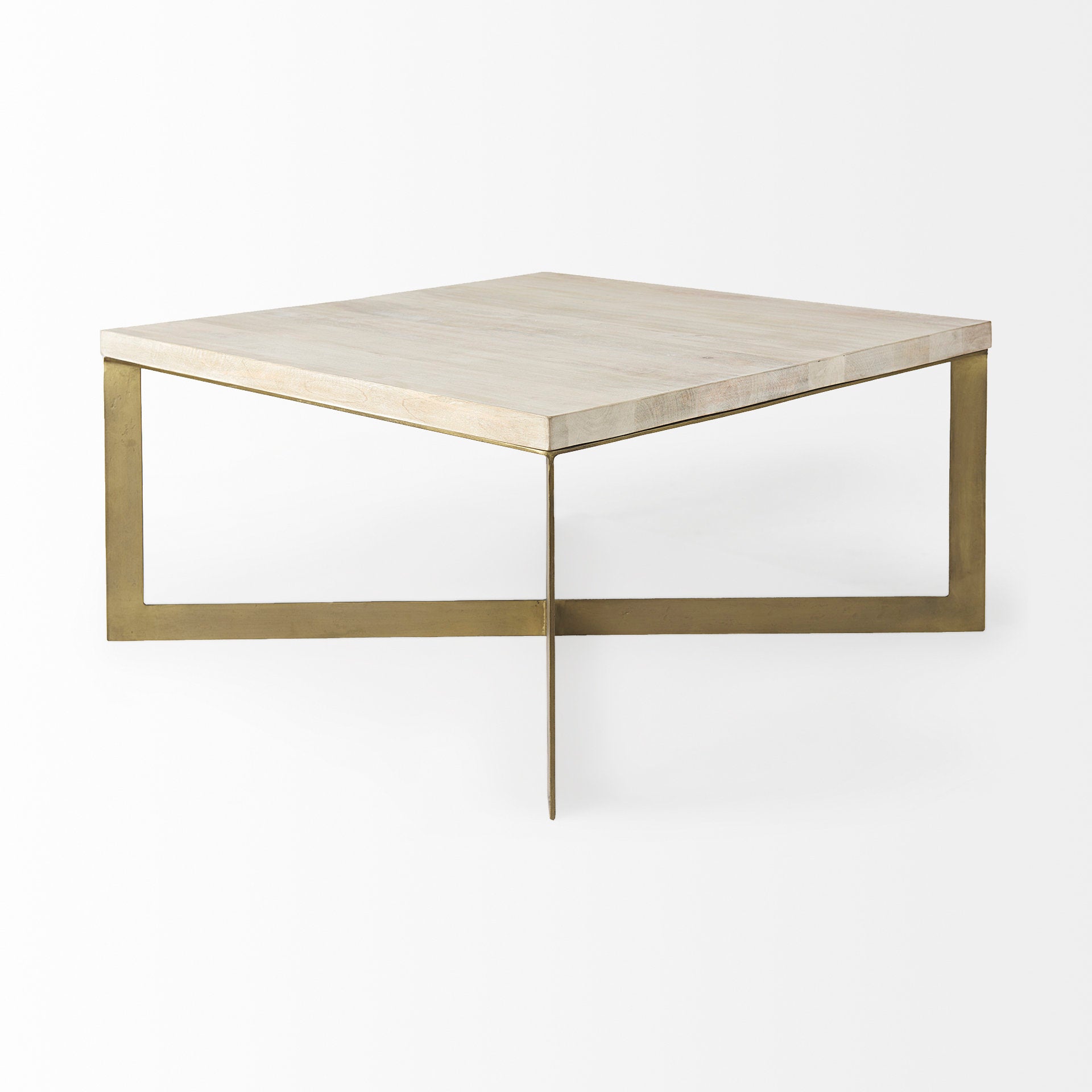 Faye Light Gold Square Coffee Table | Calgary Furniture Store