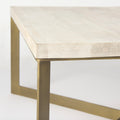 Faye Light Gold Square Coffee Table | Calgary Furniture Store