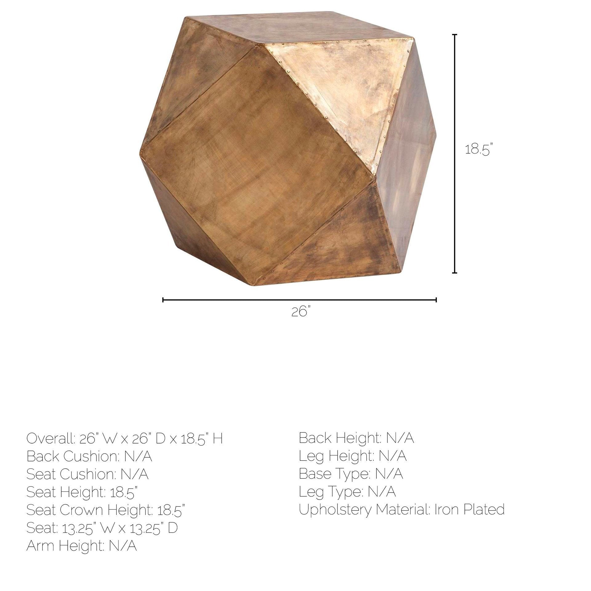 Exagoni Gold Side Table | Calgary Furniture Store