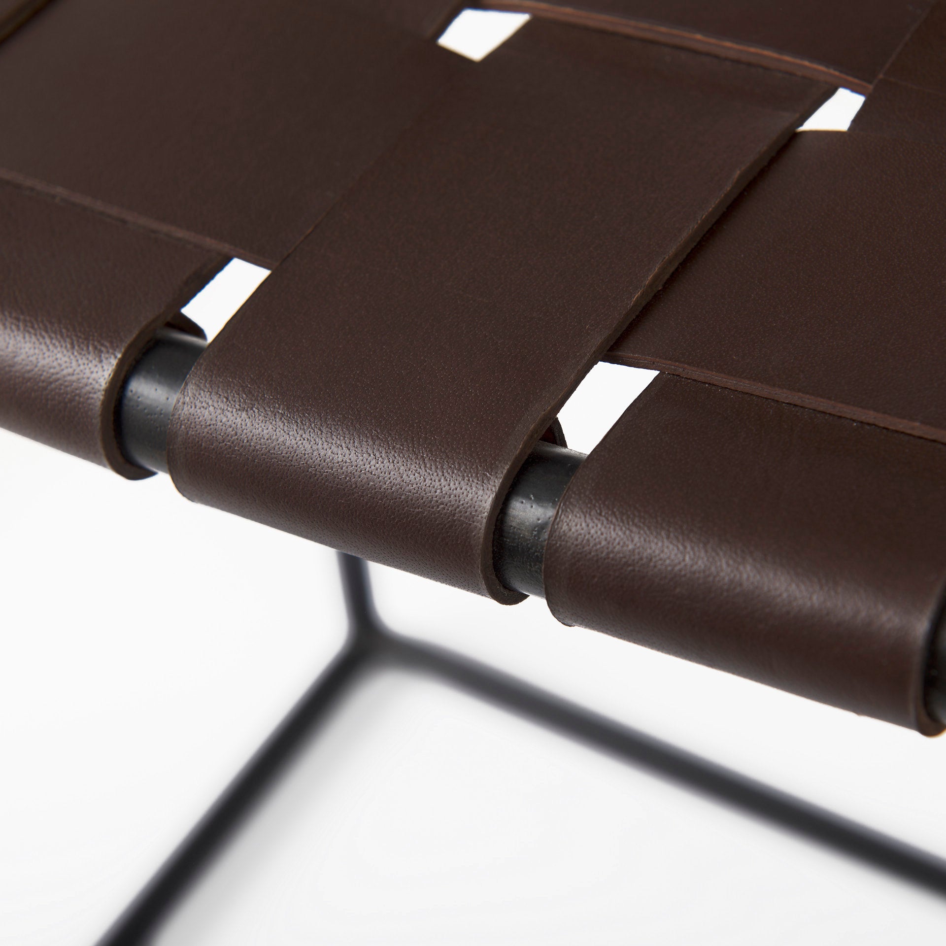 Clarissa Dark Brown Woven Leather Seat Counter Stool | Calgary's Furniture Store | Calgary Counter Stool