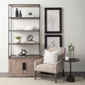 Braxton II Three Shelf Shelving Unit - Light Brown Wood | Calgary's Furniture Store | Calgary Storage Organizers
