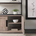 Braxton II Three Shelf Shelving Unit - Light Brown Wood | Calgary's Furniture Store | Calgary Storage Organizers