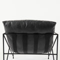 Leonidas Black Metal Frame Accent Chair - Black Faux Leather Seat | Calgary's Furniture Store | Calgary Accent Chairs