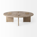 Aida Light Brown Round Coffee Table | Calgary Furniture Store