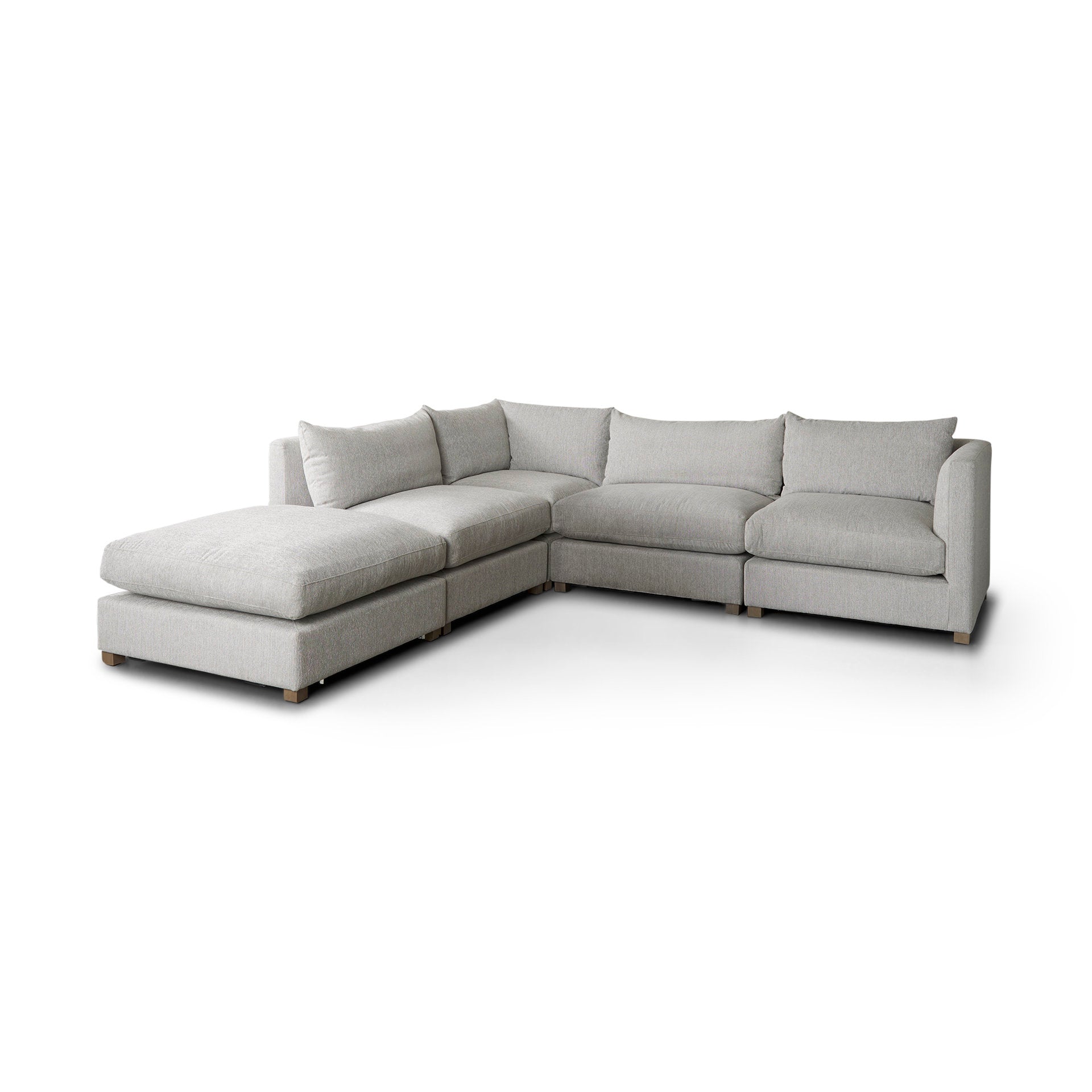Valence Gray Ottoman | Calgary Furniture Store