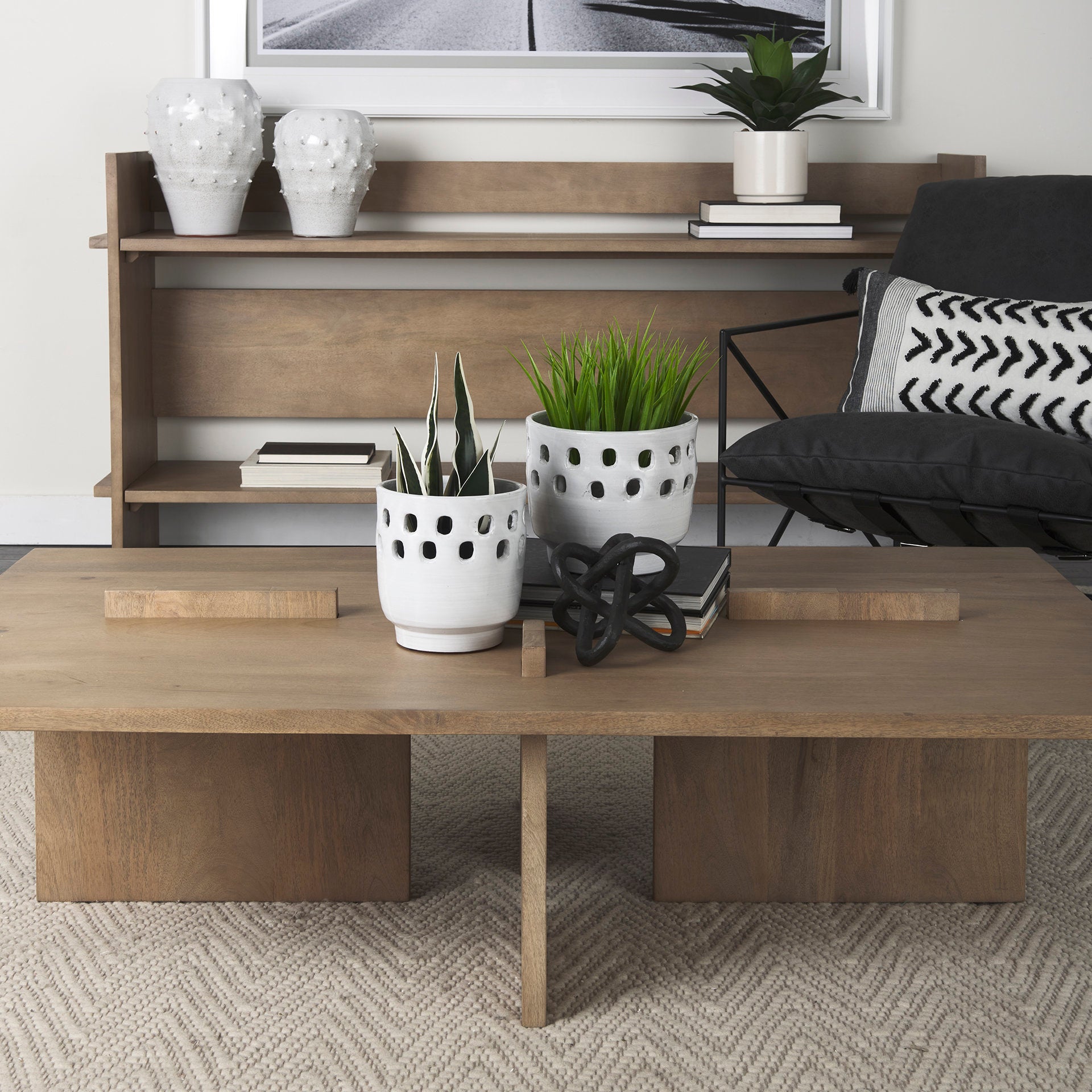 Aida Natural Rectangle Coffee Table | Calgary Furniture Store