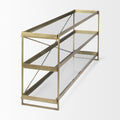 Trey Console Table- Gold Metal Glass | Calgary Furniture Store
