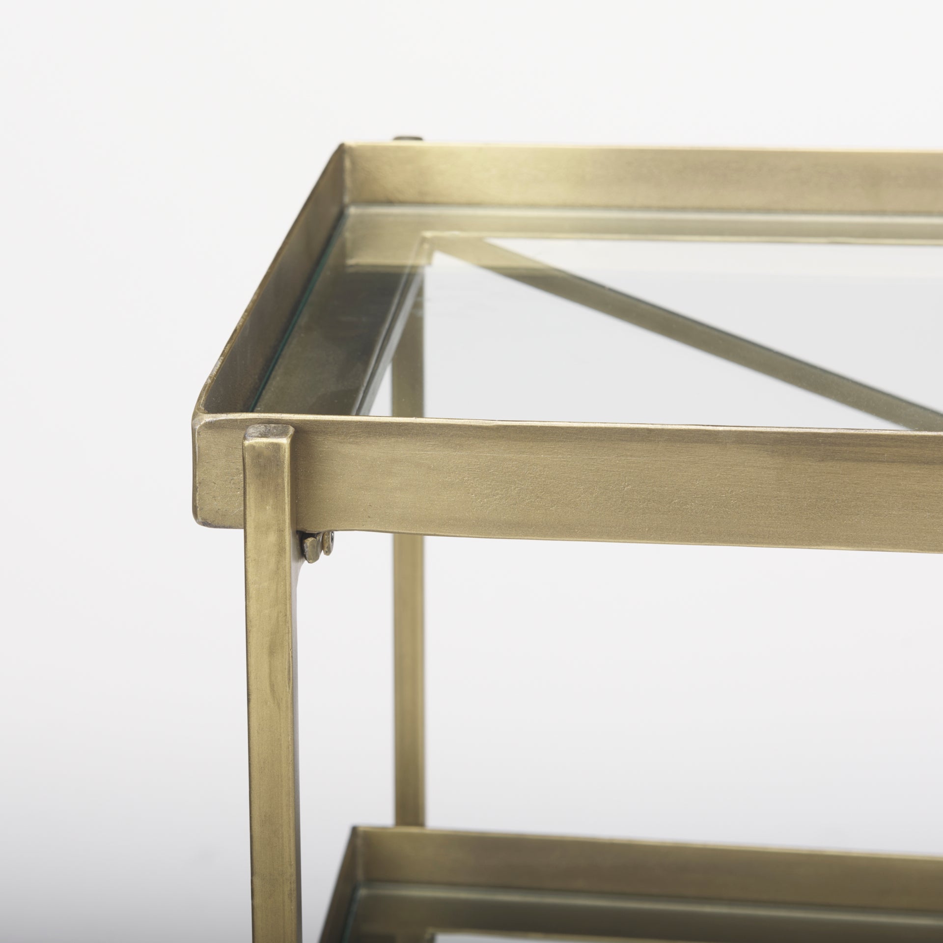 Trey Console Table- Gold Metal Glass | Calgary Furniture Store