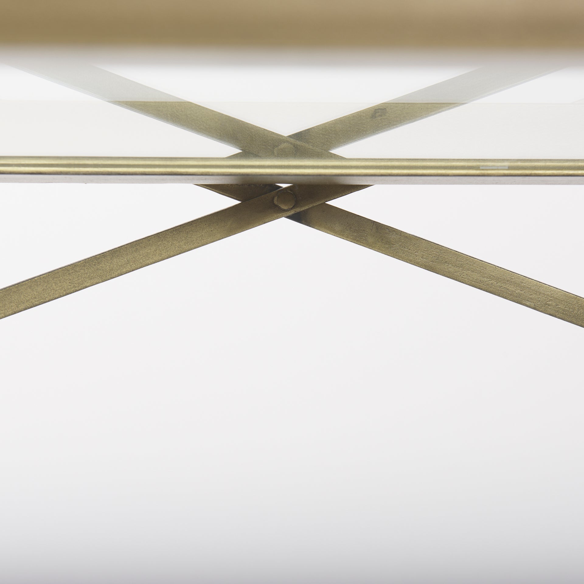 Trey Console Table- Gold Metal Glass | Calgary Furniture Store