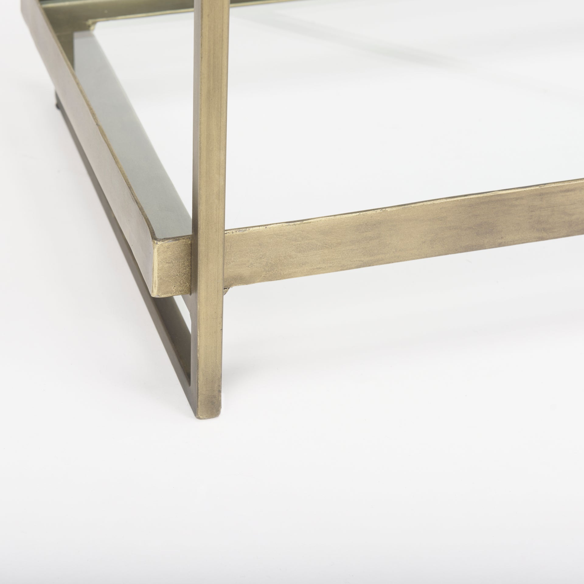 Trey Console Table- Gold Metal Glass | Calgary Furniture Store