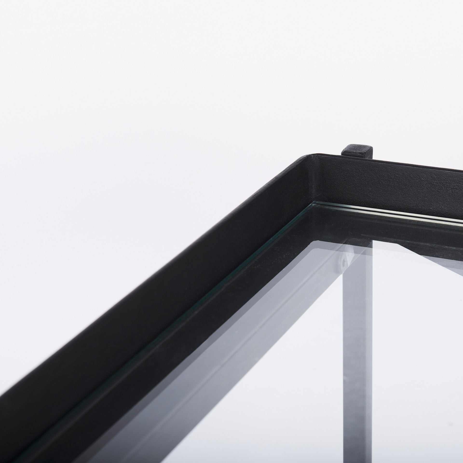 Trey Console Table- Black Metal Glass | Calgary Furniture Store