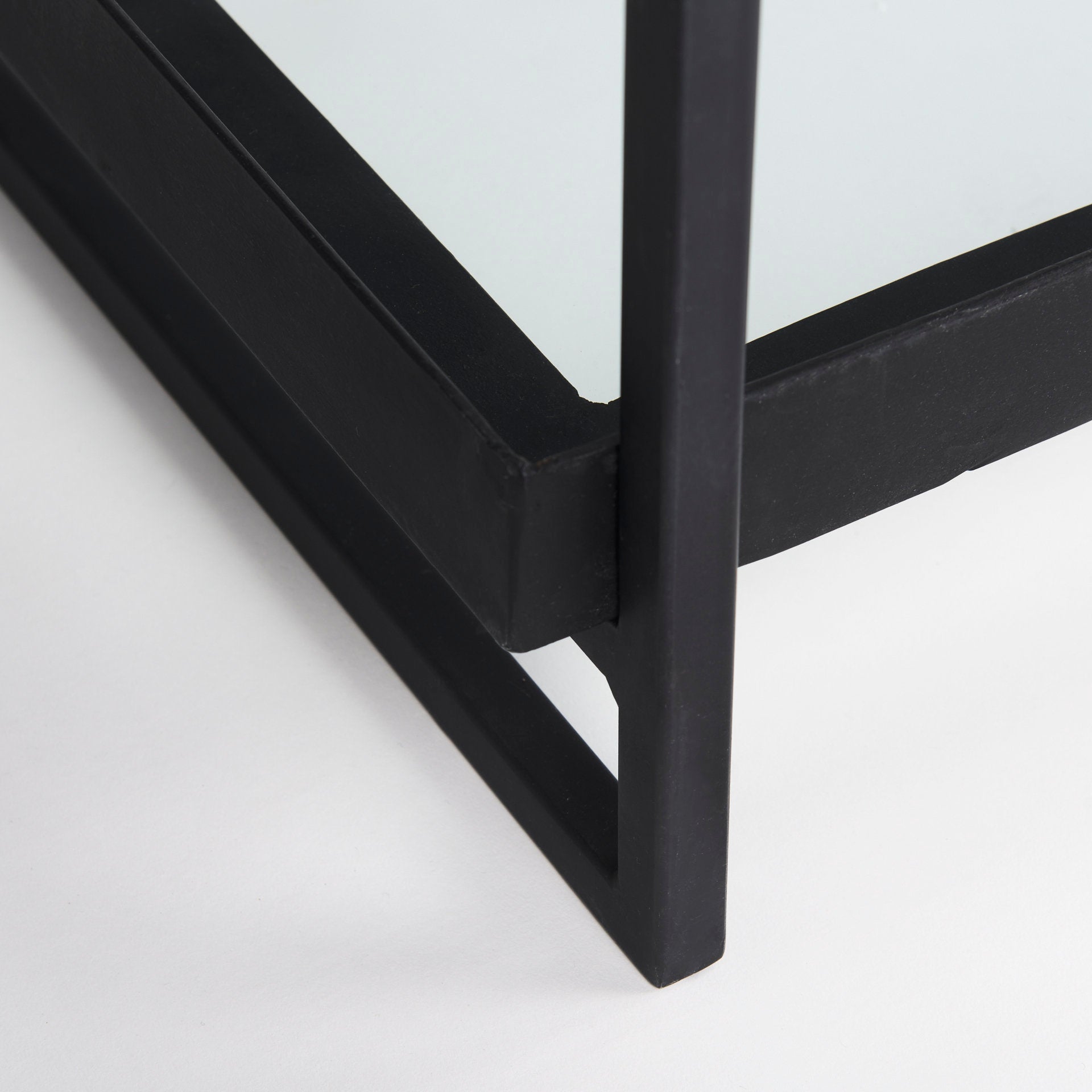 Trey Console Table- Black Metal Glass | Calgary Furniture Store