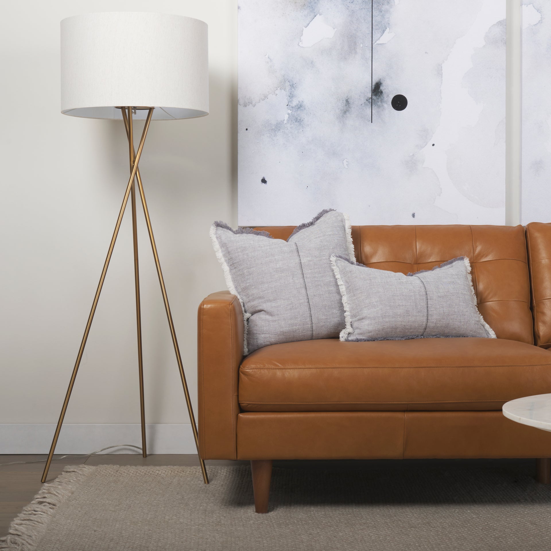 Ambrose Floor Lamp - Gold | Calgary Furniture Store