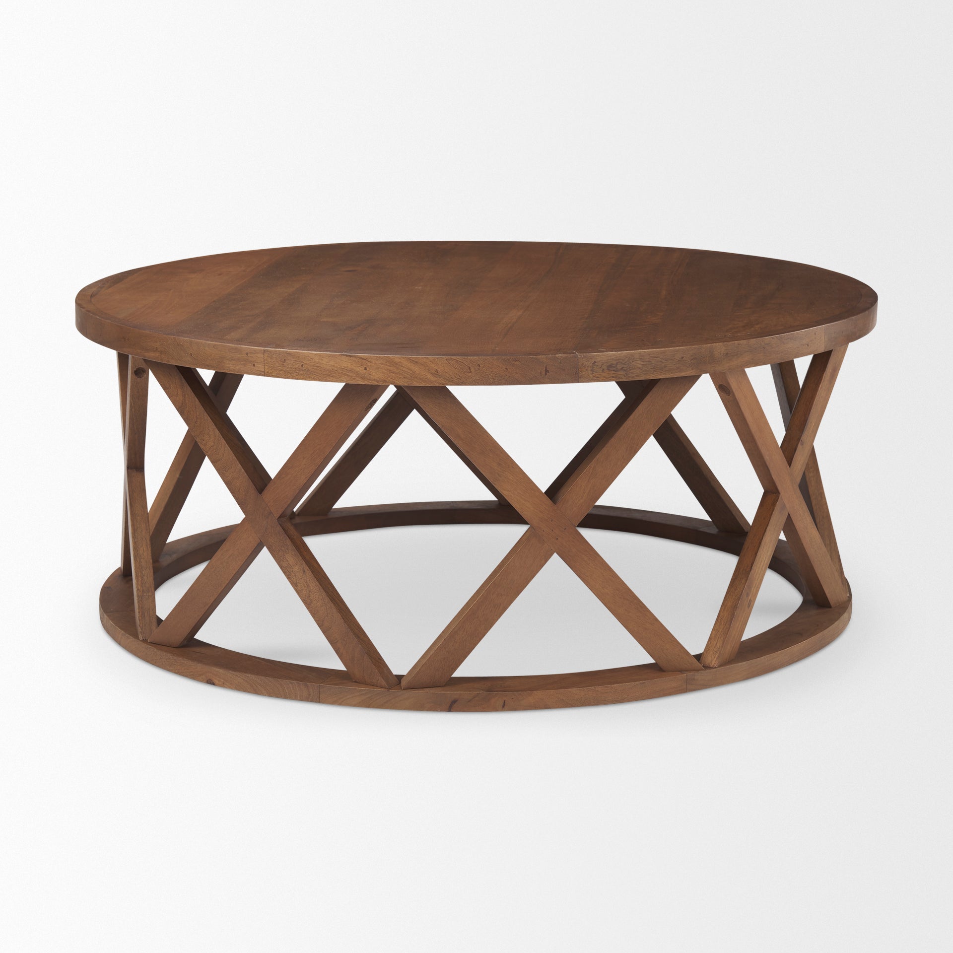 Forsey Brown Round Coffee Table Showhome Furniture