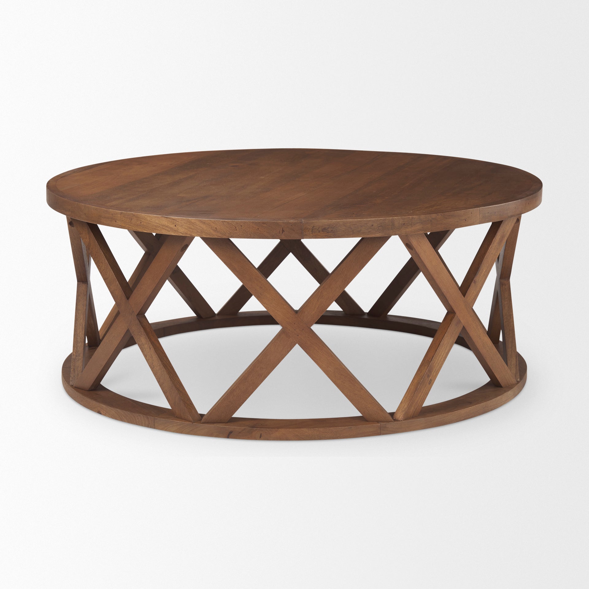 Forsey Brown Round Coffee Table | Calgary Furniture Store