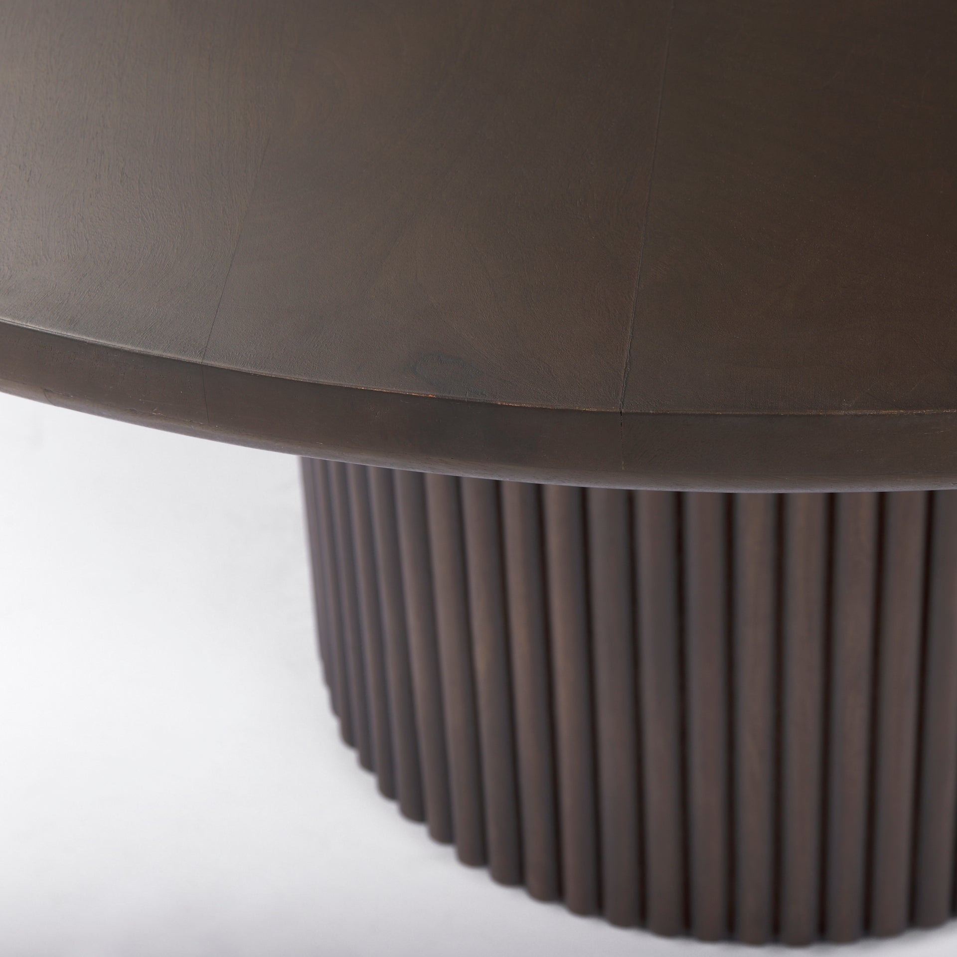 Terra Dark Brown Wood Round Dining Table | Calgary Furniture Store