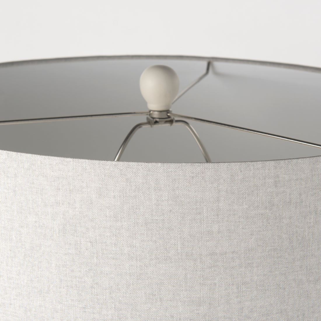 Cato Cream Base With White Shade Table Lamp | Calgary Furniture Store