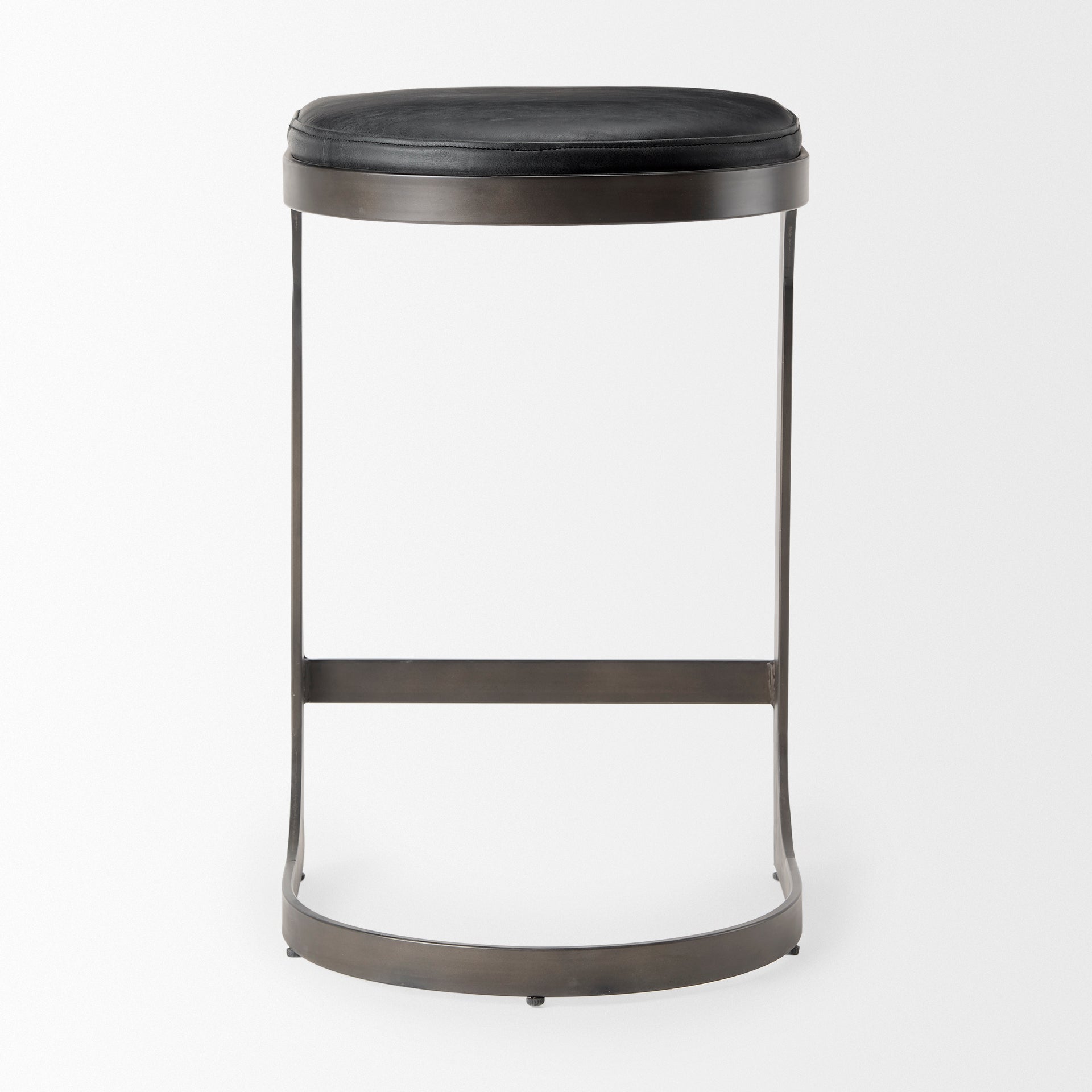 Tyson Black Leather Counter Stool | Calgary Furniture Store